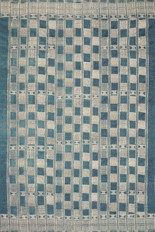A picture of Loloi's Mika rug, in style MIK-08, color Blue / Ivory