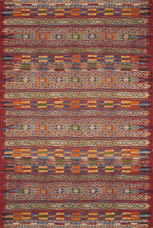 A picture of Loloi's Mika rug, in style MIK-09, color Red / Multi