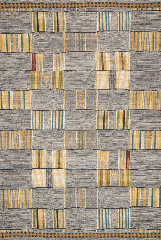 A picture of Loloi's Mika rug, in style MIK-10, color Granite / Multi