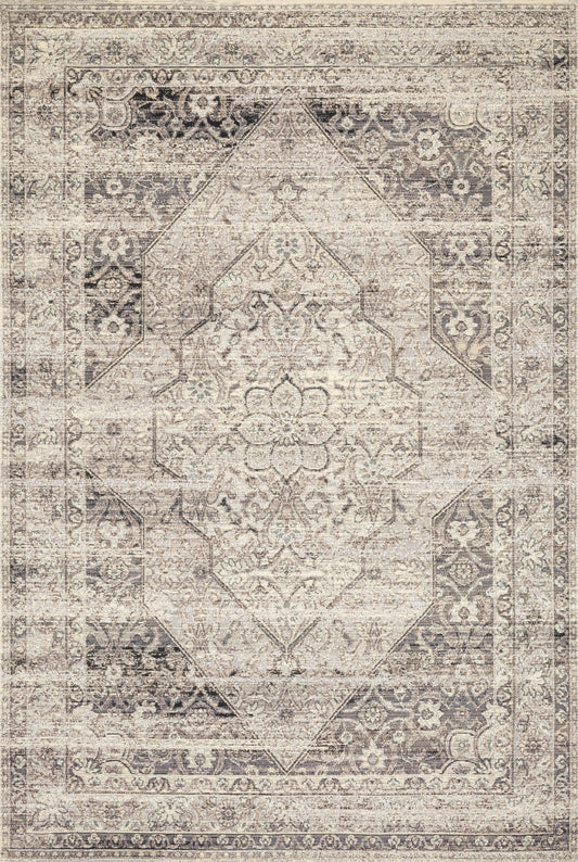 A picture of Loloi's Mika rug, in style MIK-12, color Stone / Ivory