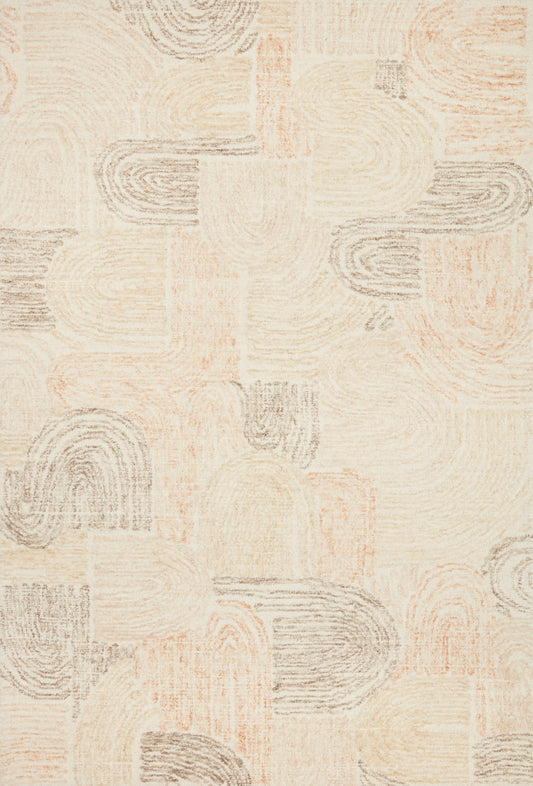 A picture of Loloi's Milo rug, in style MLO-02, color Peach / Pebble