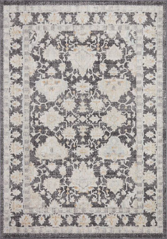 A picture of Loloi's Monroe rug, in style MON-05, color Charcoal / Natural