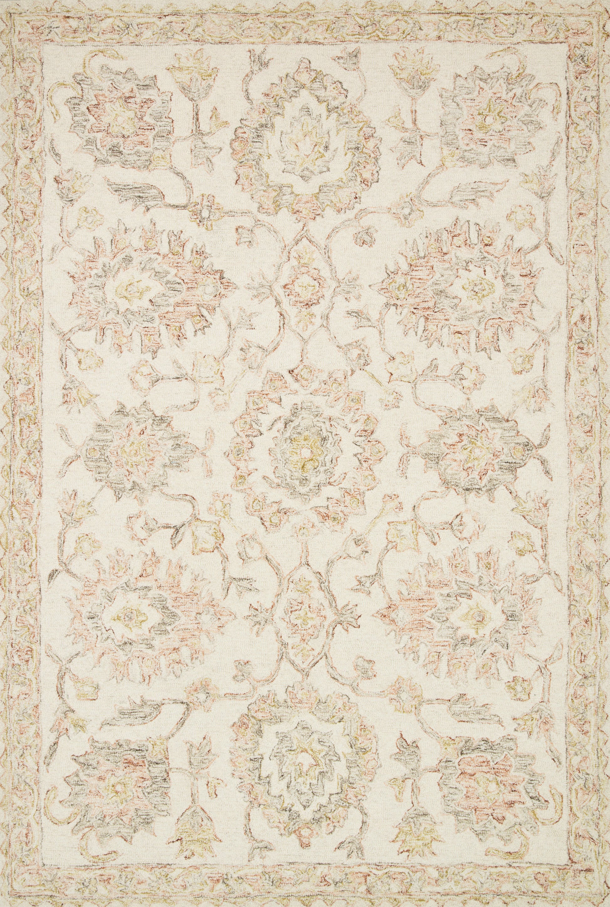 A picture of Loloi's Norabel rug, in style NOR-04, color Ivory / Blush