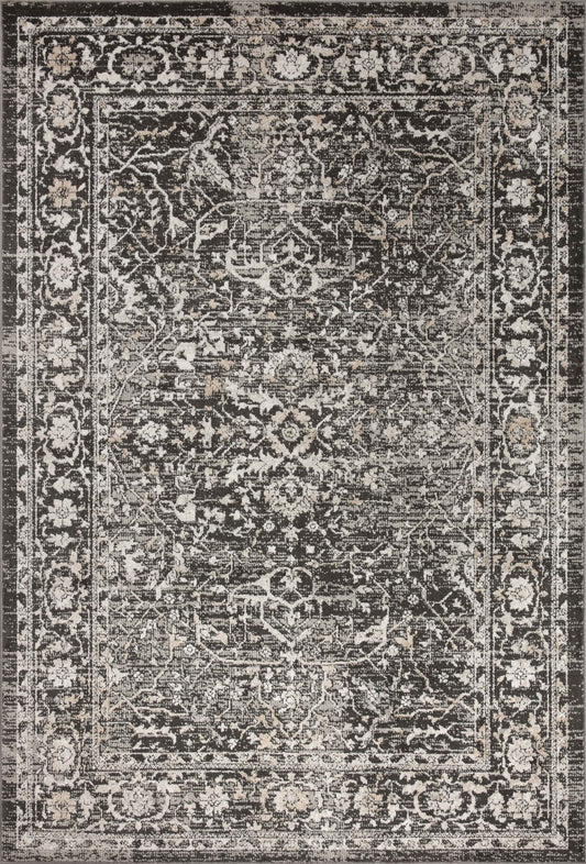A picture of Loloi's Odette rug, in style ODT-01, color Charcoal / Silver