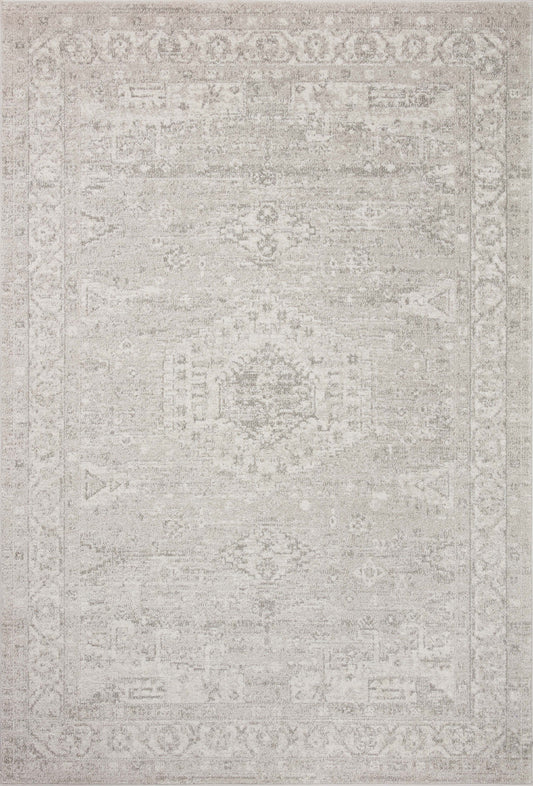 A picture of Loloi's Odette rug, in style ODT-02, color Silver / Ivory