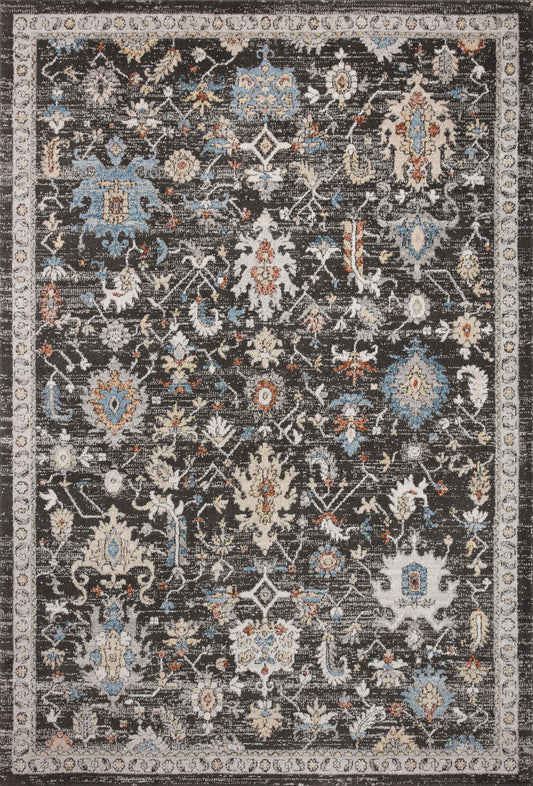 A picture of Loloi's Odette rug, in style ODT-04, color Charcoal / Multi