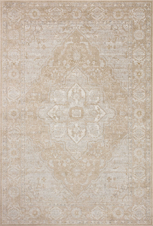 A picture of Loloi's Odette rug, in style ODT-05, color Beige / Silver