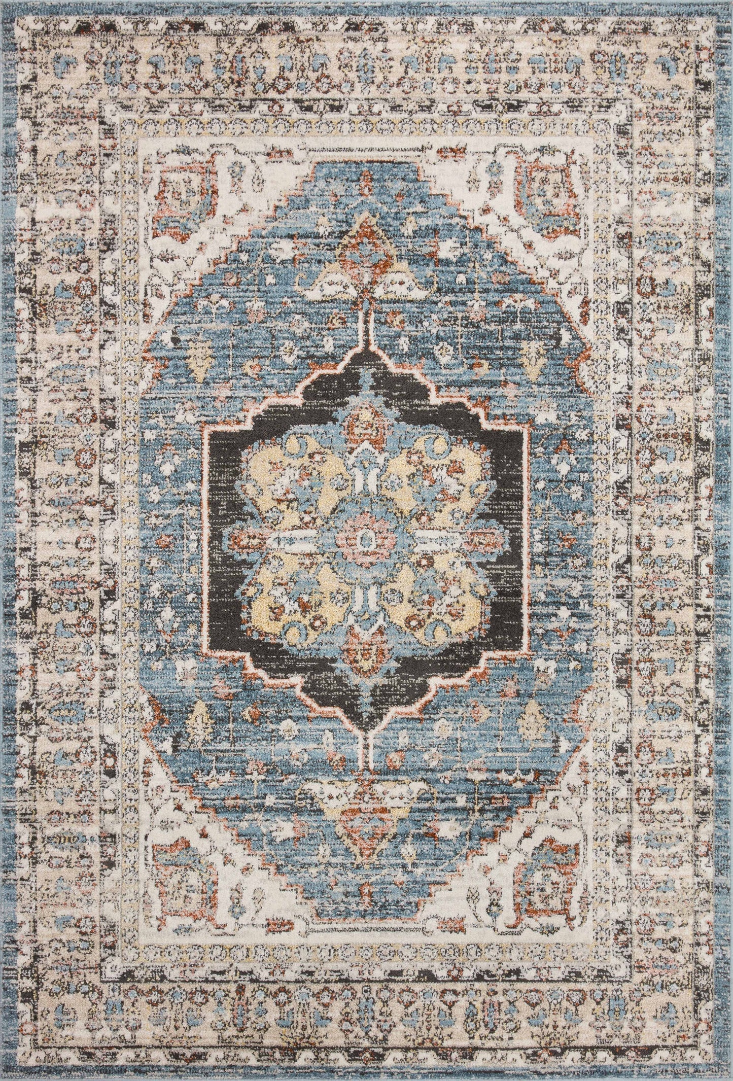 A picture of Loloi's Odette rug, in style ODT-06, color Sky / Multi
