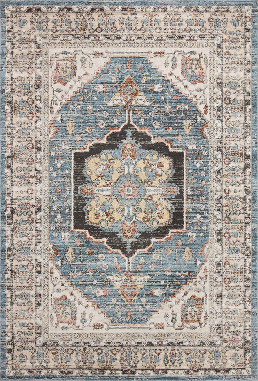 A picture of Loloi's Odette rug, in style ODT-06, color Sky / Multi