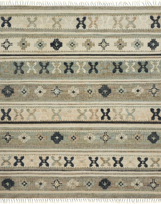 A picture of Loloi's Owen rug, in style OW-01, color Aqua / Ink