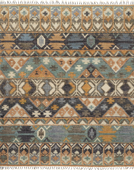 A picture of Loloi's Owen rug, in style OW-02, color Ocean / Camel