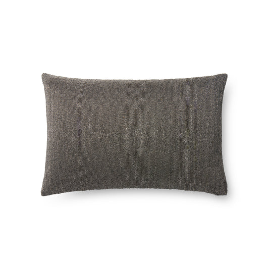 Photo of a pillow;  P0599 Grey 13" x 21" Cover w/Poly Pillow