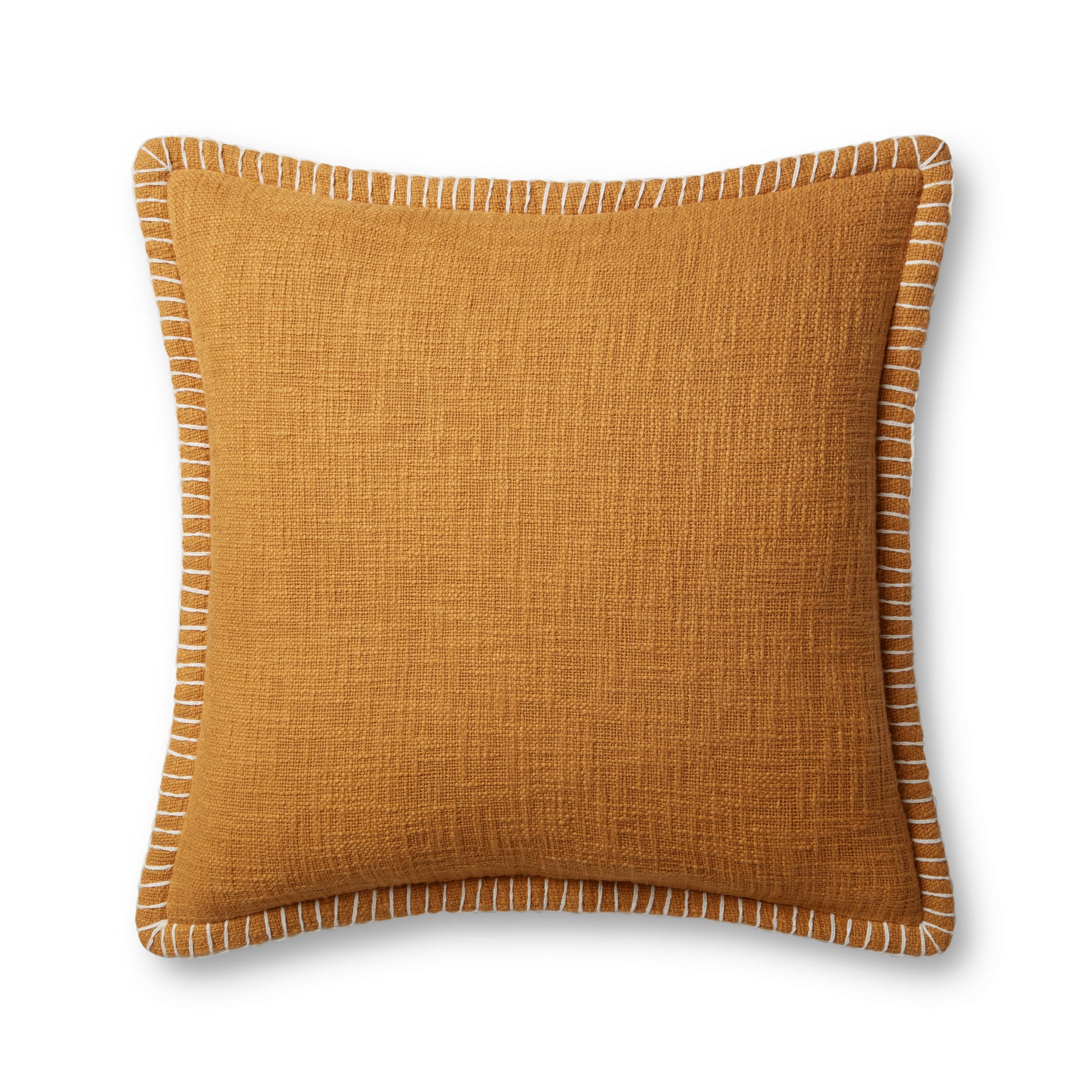 Photo of a pillow;  PLL0109 Gold 22'' x 22'' Cover w/Poly Pillow