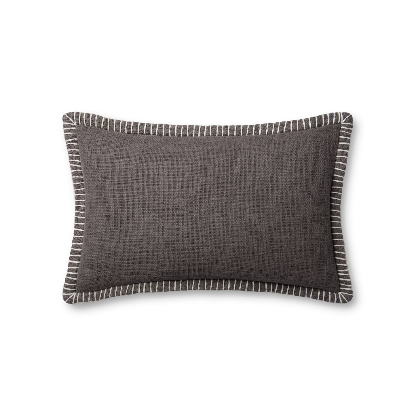 Photo of a pillow;  PLL0109 Grey 13'' x 21'' Cover w/Poly Pillow