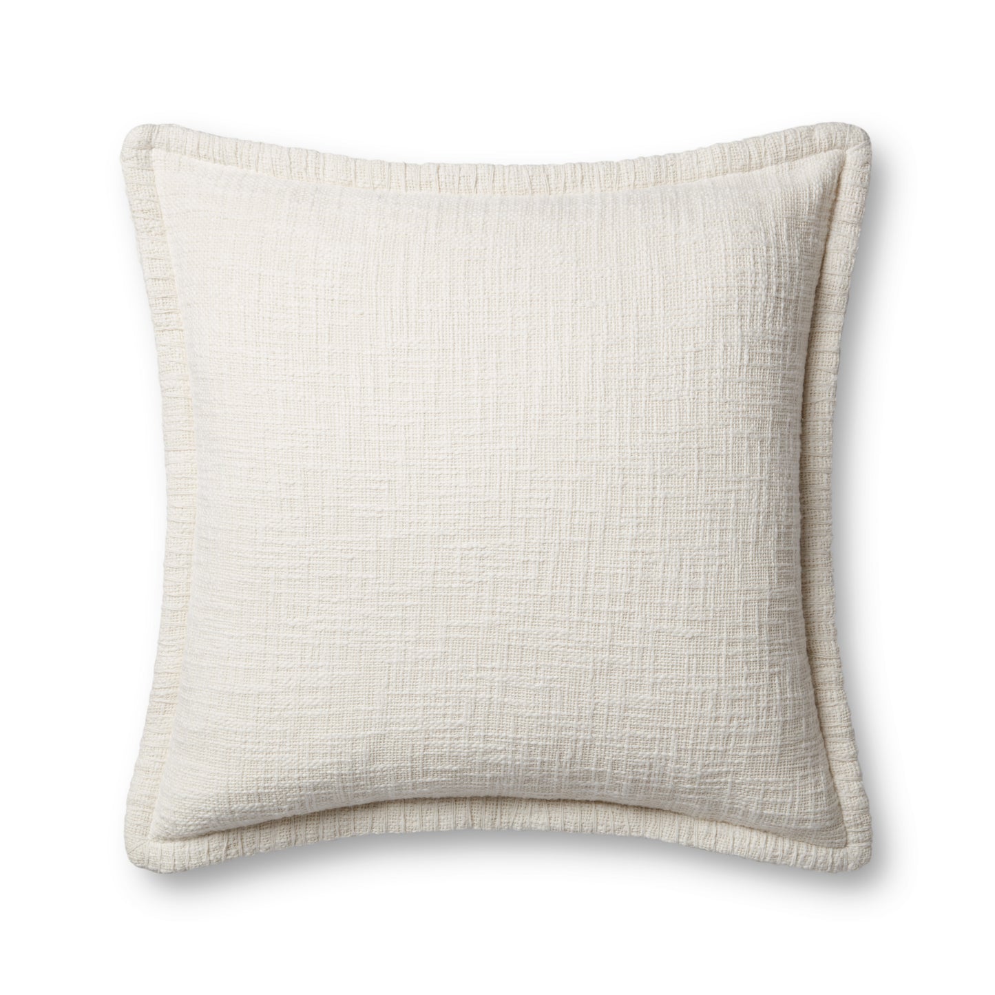 Photo of a pillow;  PLL0109 Ivory 22'' x 22'' Cover w/Poly Pillow