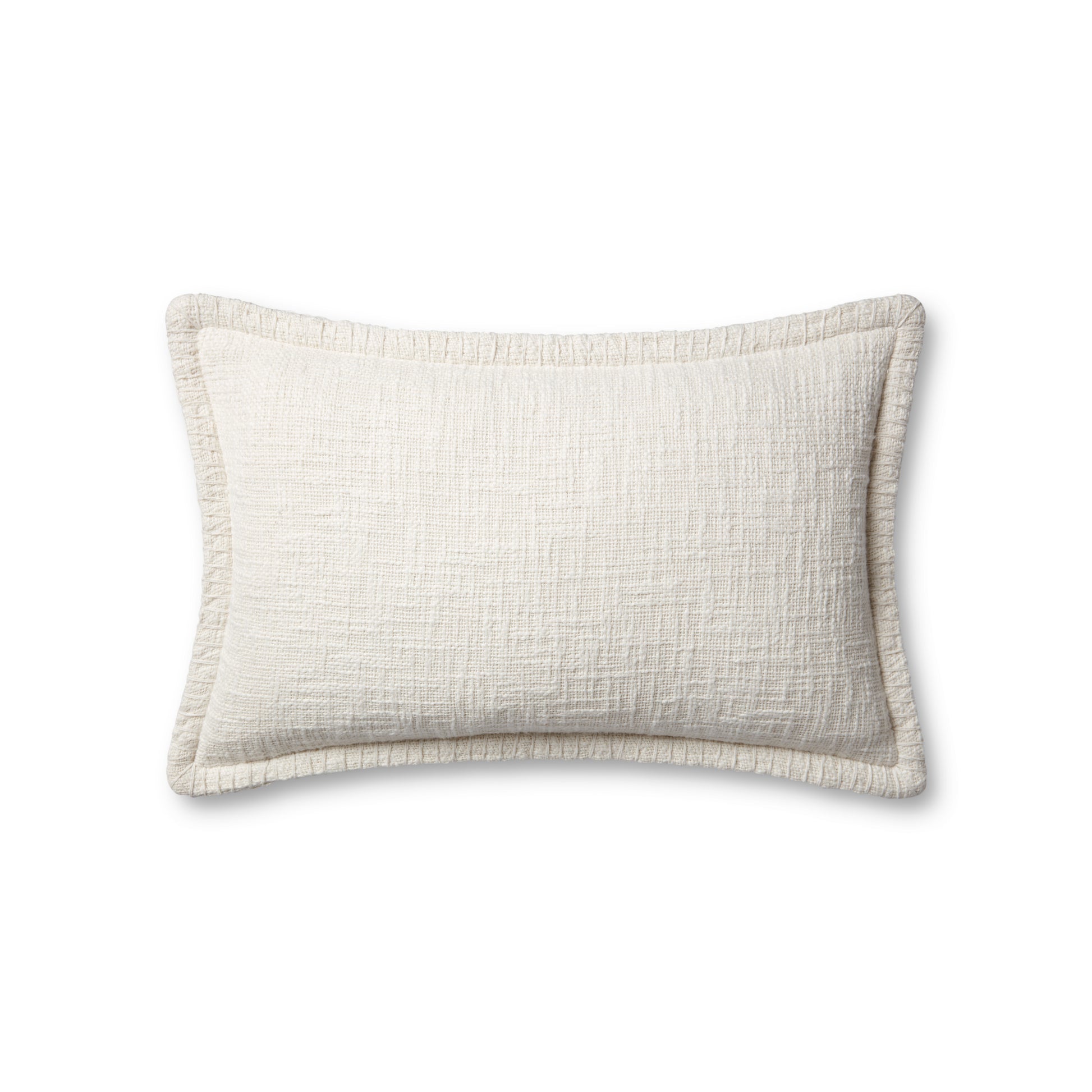 Photo of a pillow;  PLL0109 Ivory 13'' x 21'' Cover w/Poly Pillow