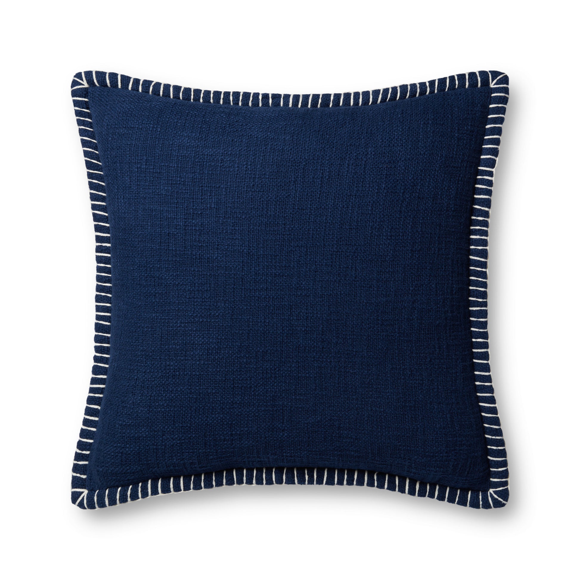 Photo of a pillow;  PLL0109 Navy 22'' x 22'' Cover w/Poly Pillow
