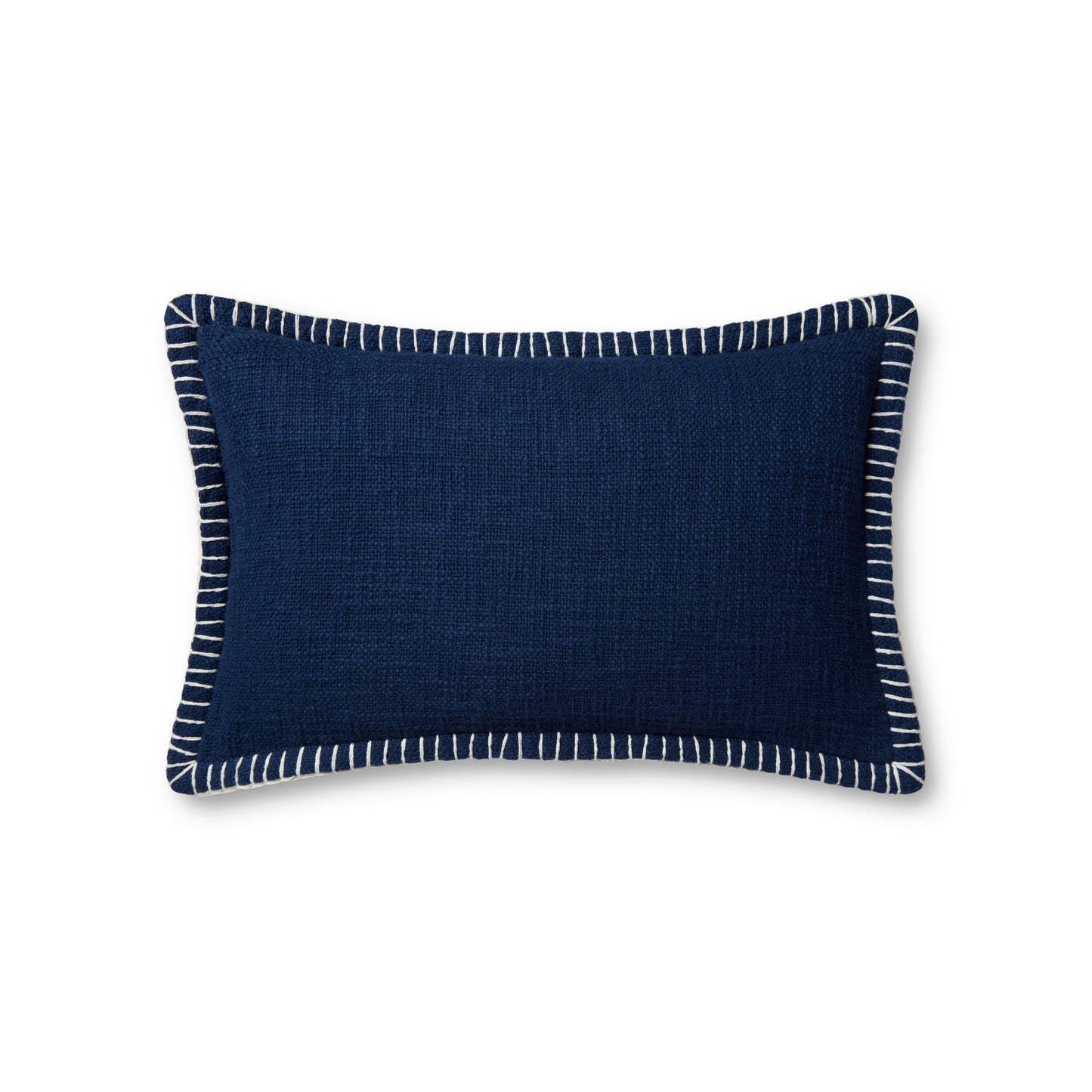 Photo of a pillow;  PLL0109 Navy 13'' x 21'' Cover w/Poly Pillow
