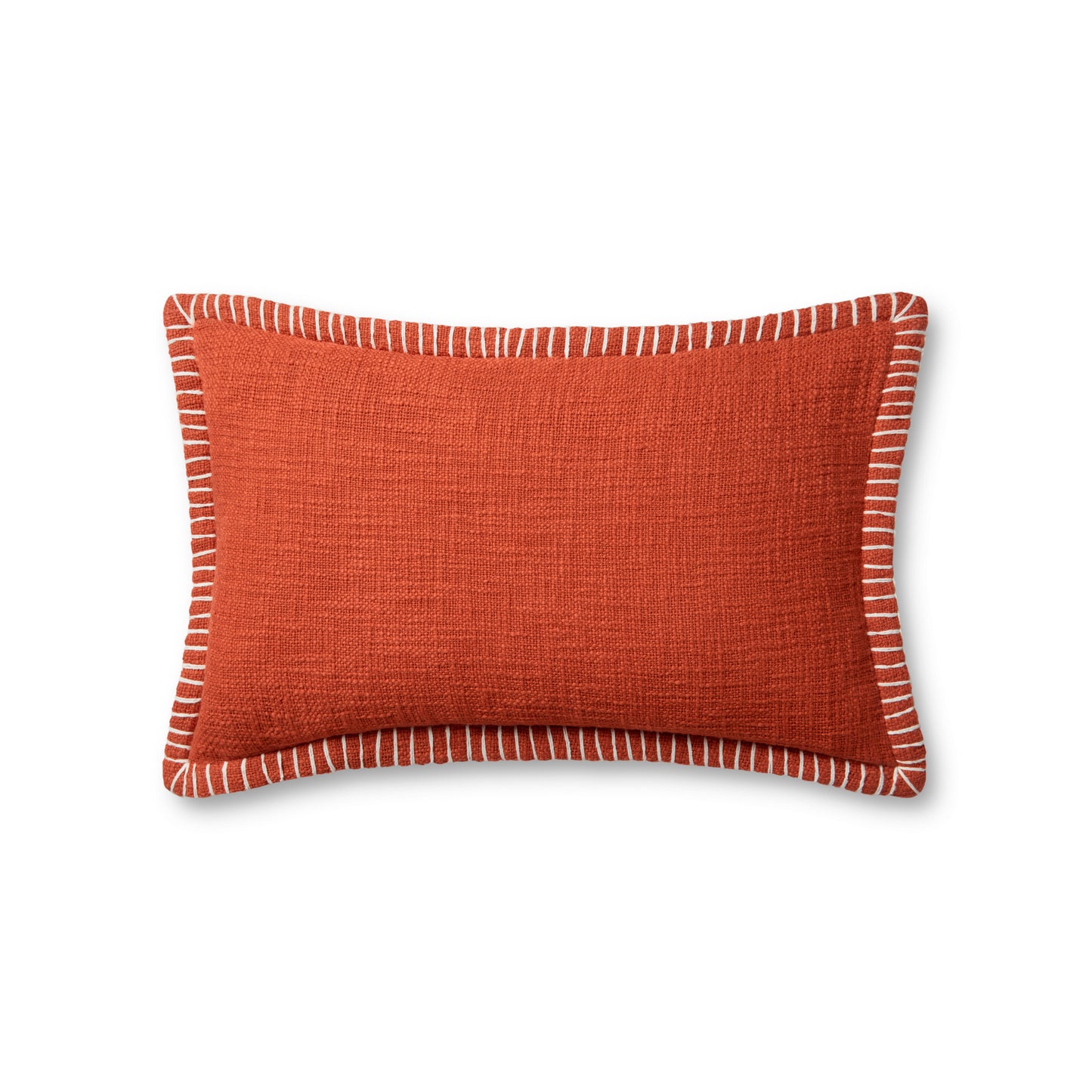Photo of a pillow;  PLL0109 Orange 13'' x 21'' Cover w/Poly Pillow
