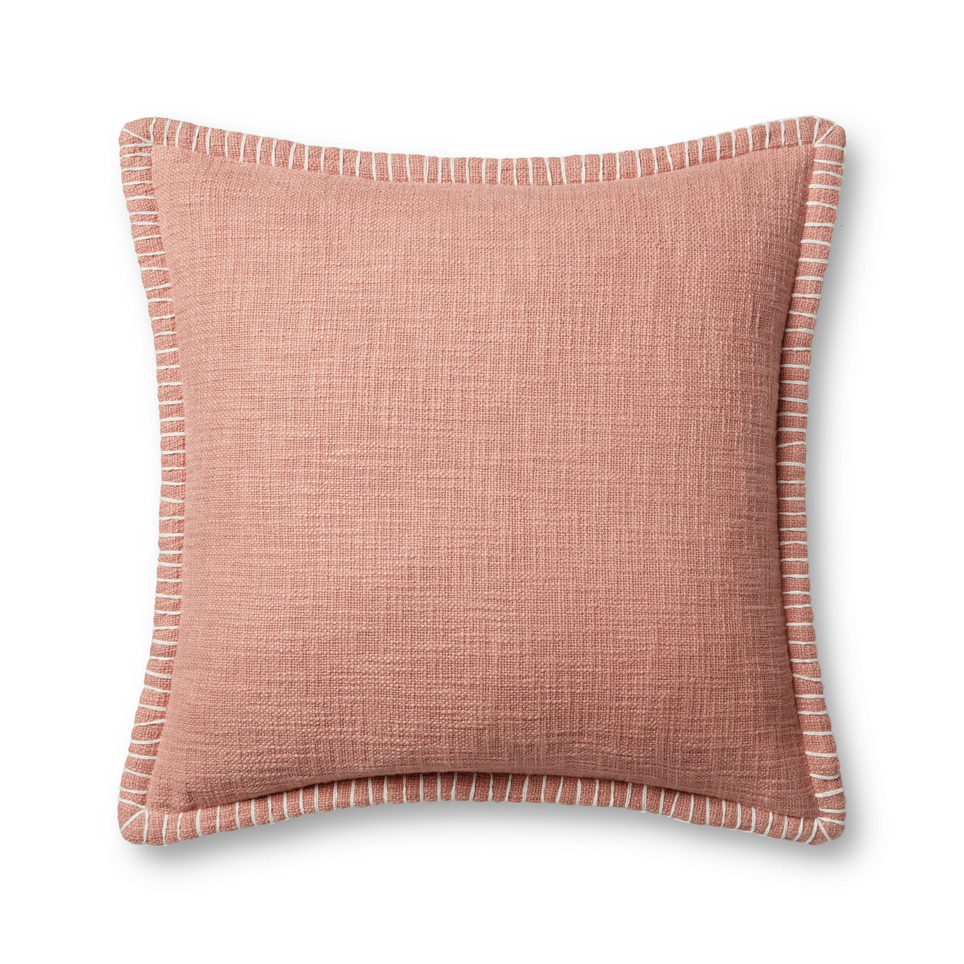 Photo of a pillow;  PLL0109 Pink 22'' x 22'' Cover w/Poly Pillow
