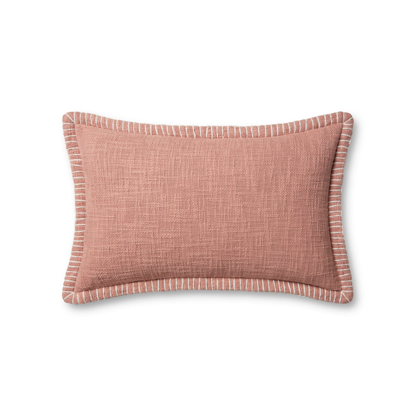 Photo of a pillow;  PLL0109 Pink 13'' x 21'' Cover w/Poly Pillow