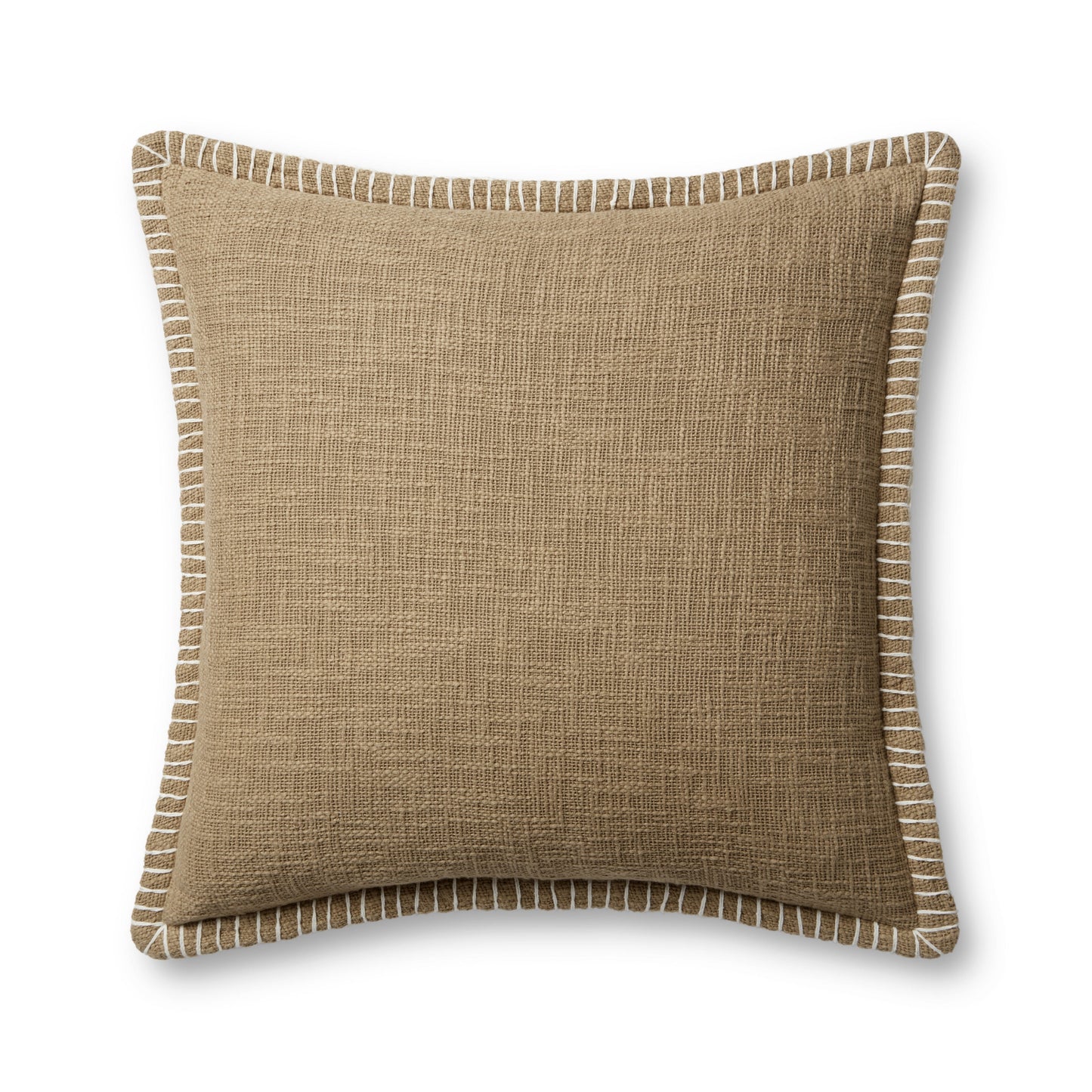 Photo of a pillow;  PLL0109 Taupe 22'' x 22'' Cover w/Poly Pillow