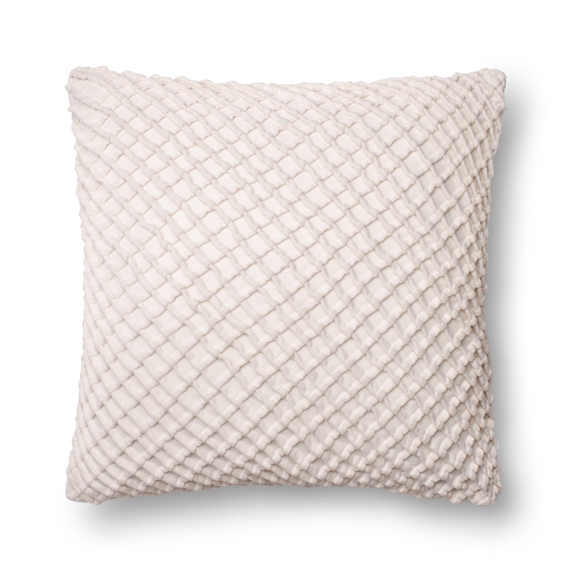 Photo of a pillow;  P0125 White 22" x 22" Cover w/Poly Pillow