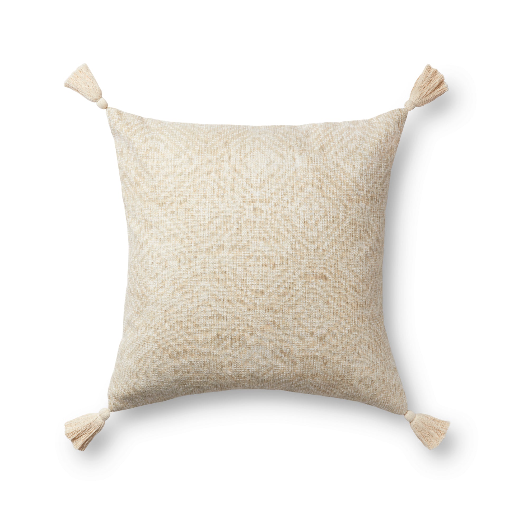 Photo of a pillow;  P0621 Ivory 22" x 22" Cover w/Poly Pillow