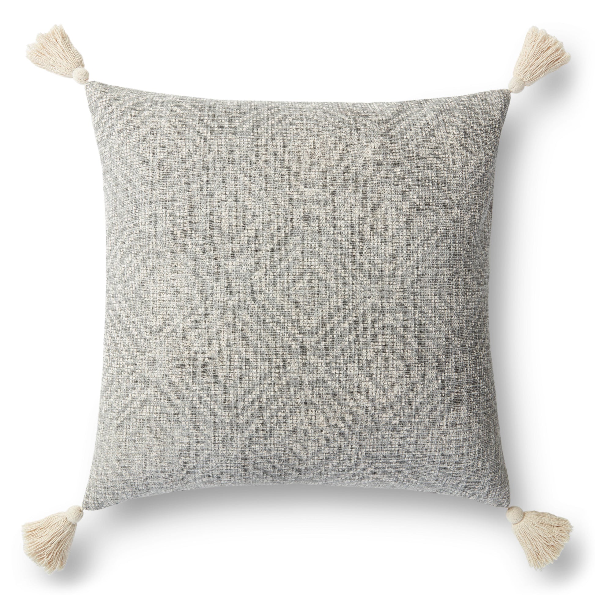 Photo of a pillow;  P0621 Lt Grey 22" x 22" Cover Only Pillow