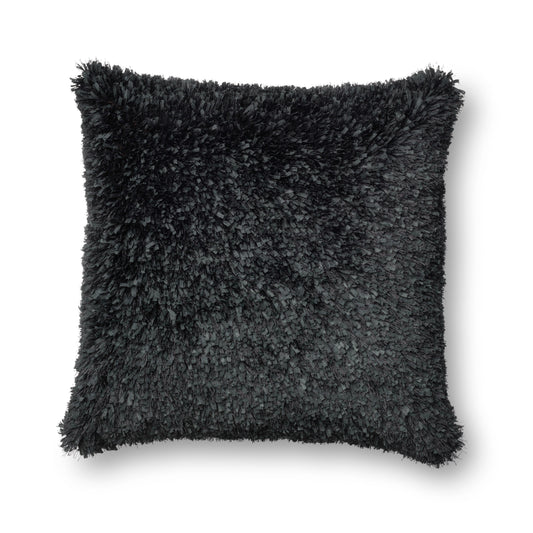 Photo of a pillow;  P0045 Black 22" x 22" Cover w/Poly Pillow