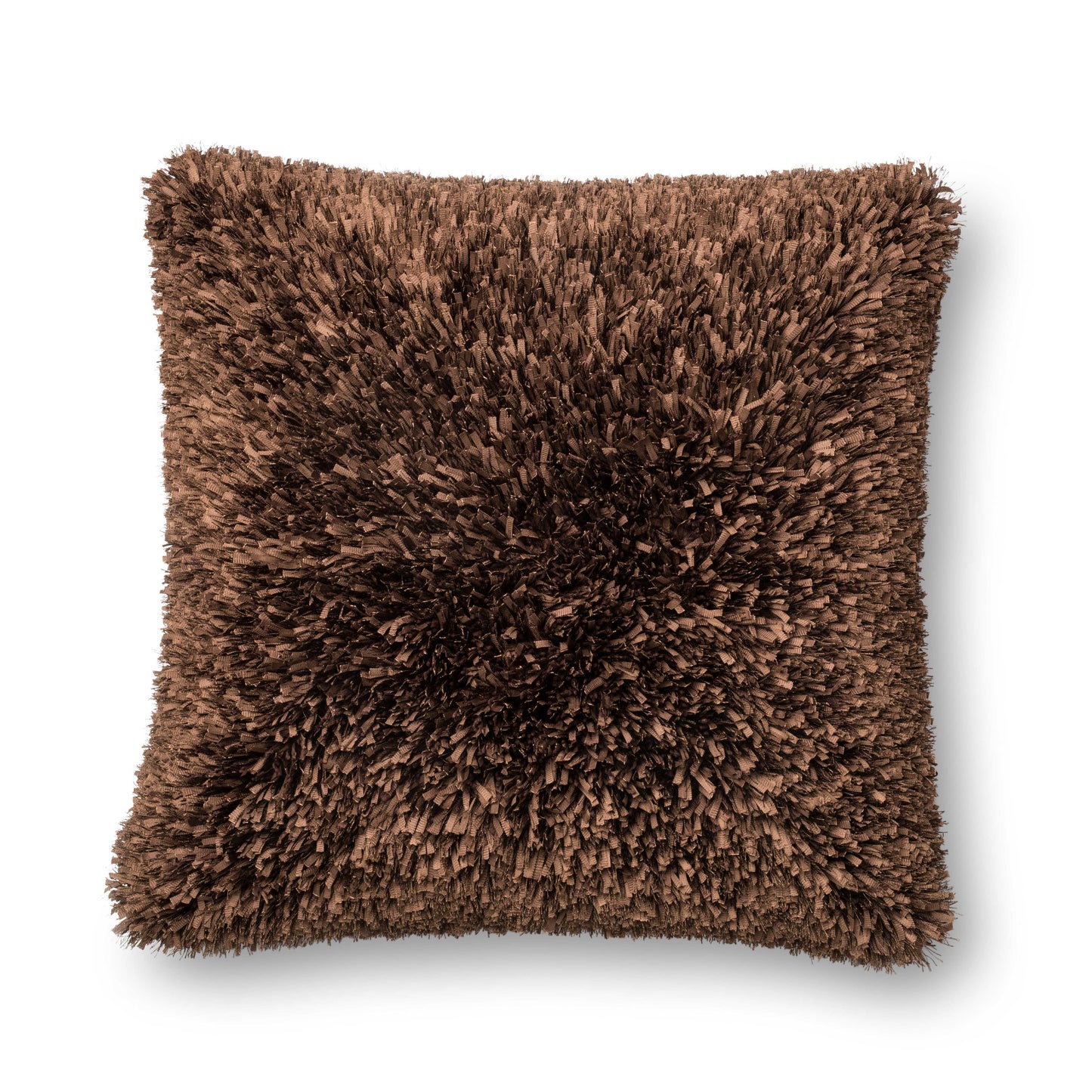 Photo of a pillow;  P0045 Brown 22" x 22" Cover w/Poly Pillow