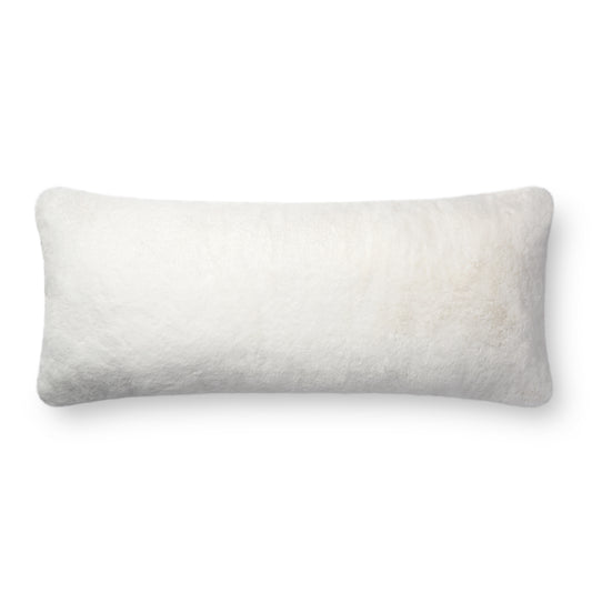 Photo of a pillow;  P0710 White 13" x 21" Cover w/Poly Pillow