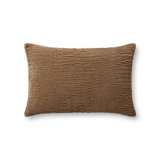 Photo of a pillow;  Brown 16'' x 26'' Cover w/Poly Pillow