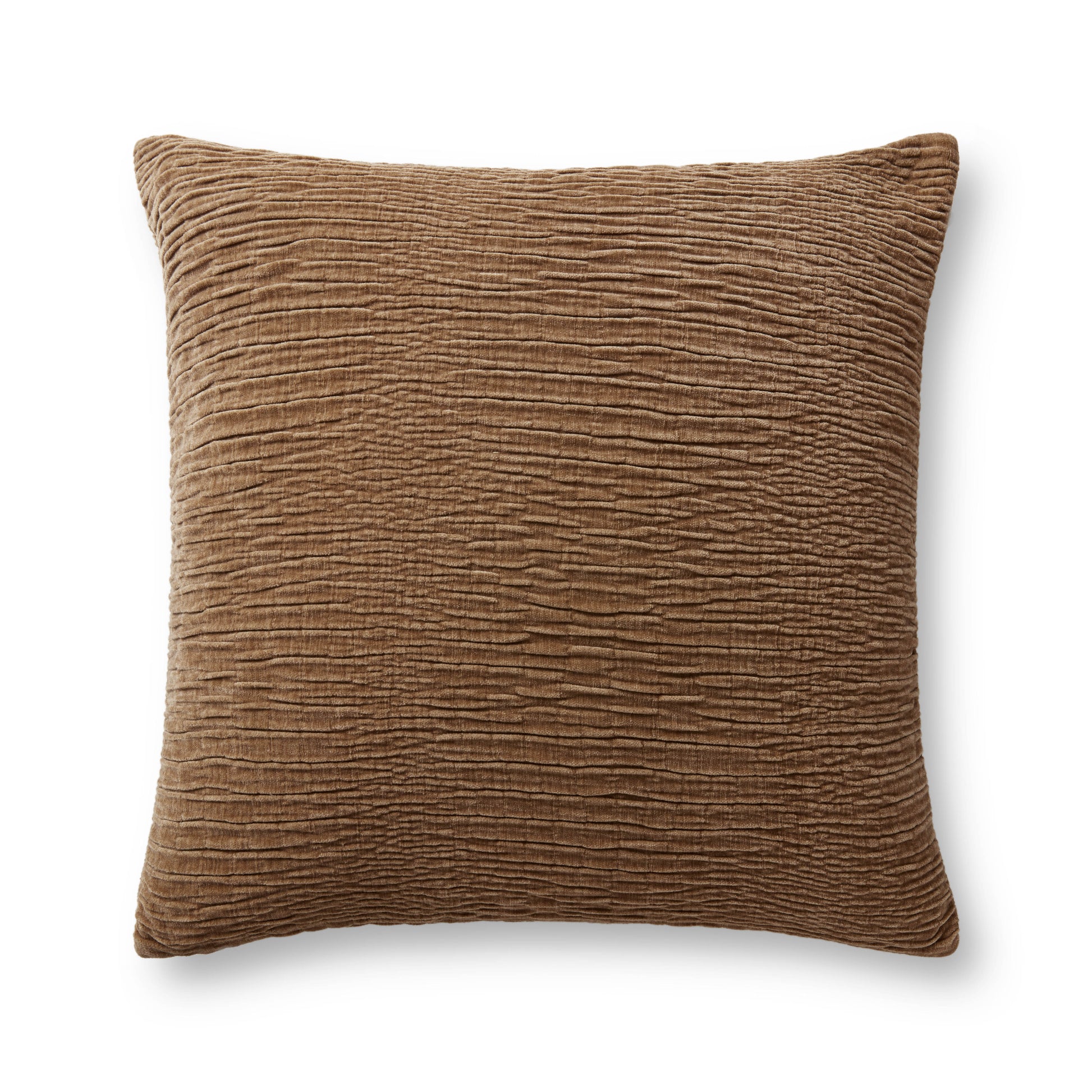Photo of a pillow;  Brown 22'' x 22'' Cover w/Poly Pillow
