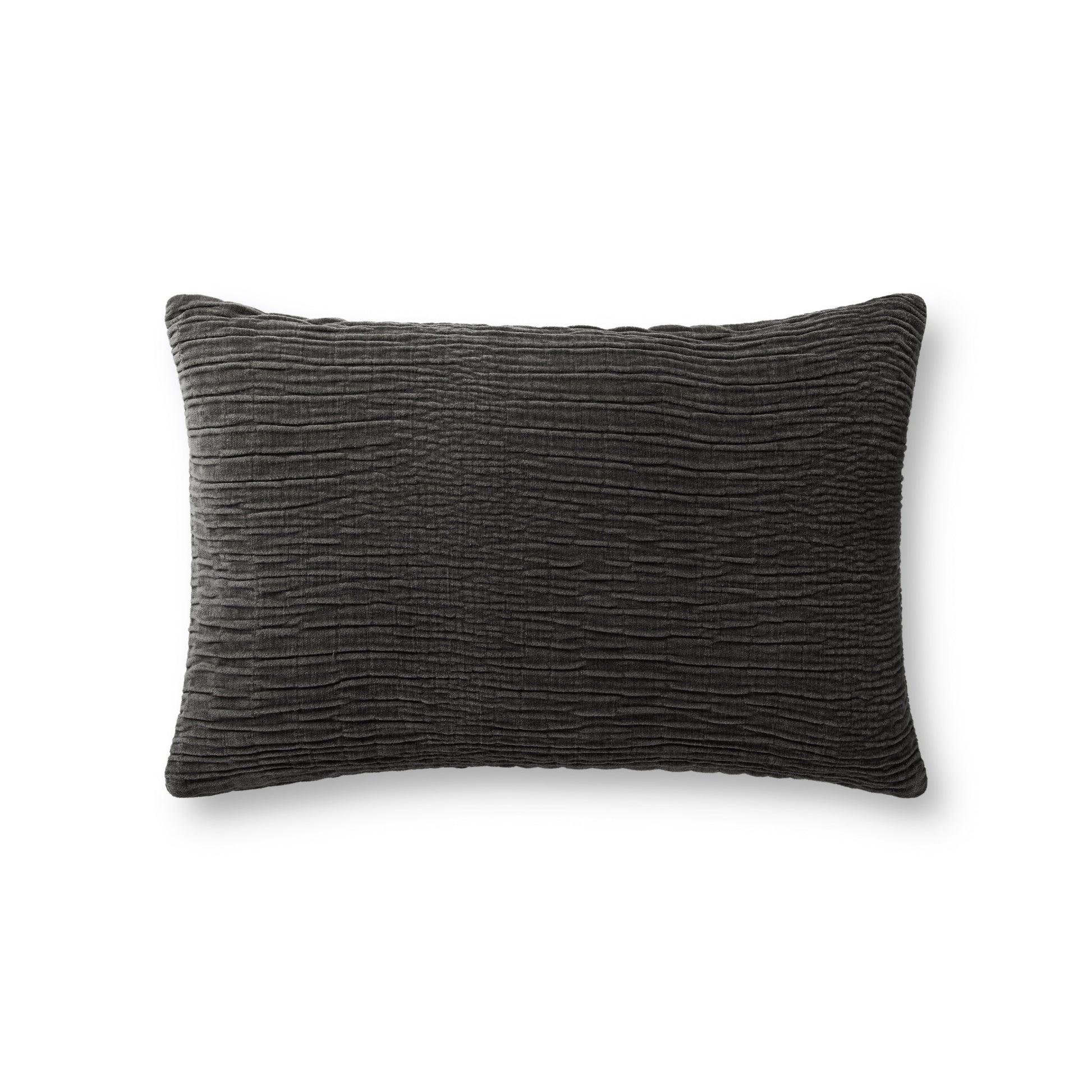 Photo of a pillow;  Charcoal 13'' x 21'' Cover w/Poly Pillow