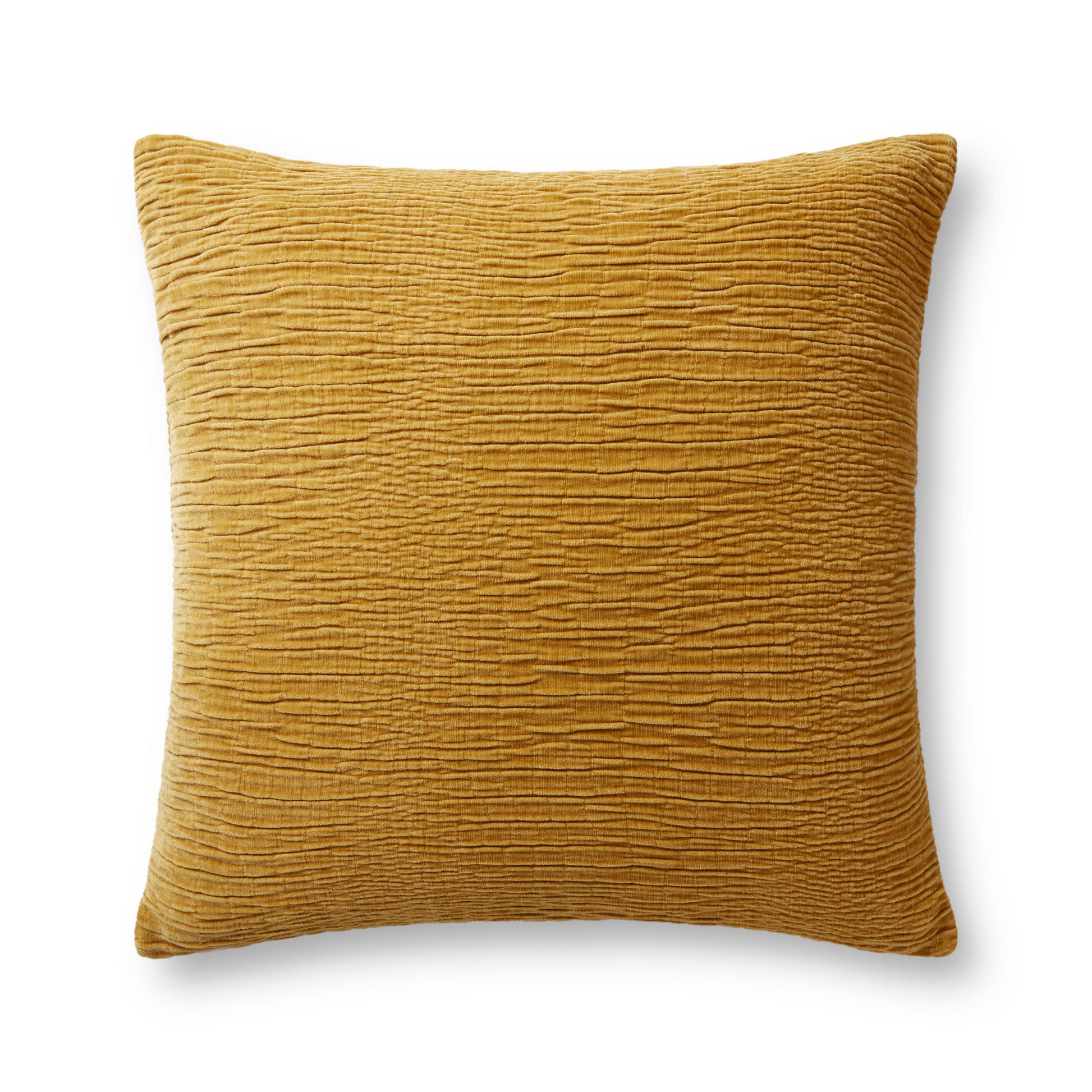 Photo of a pillow;  Gold 22'' x 22'' Cover w/Poly Pillow