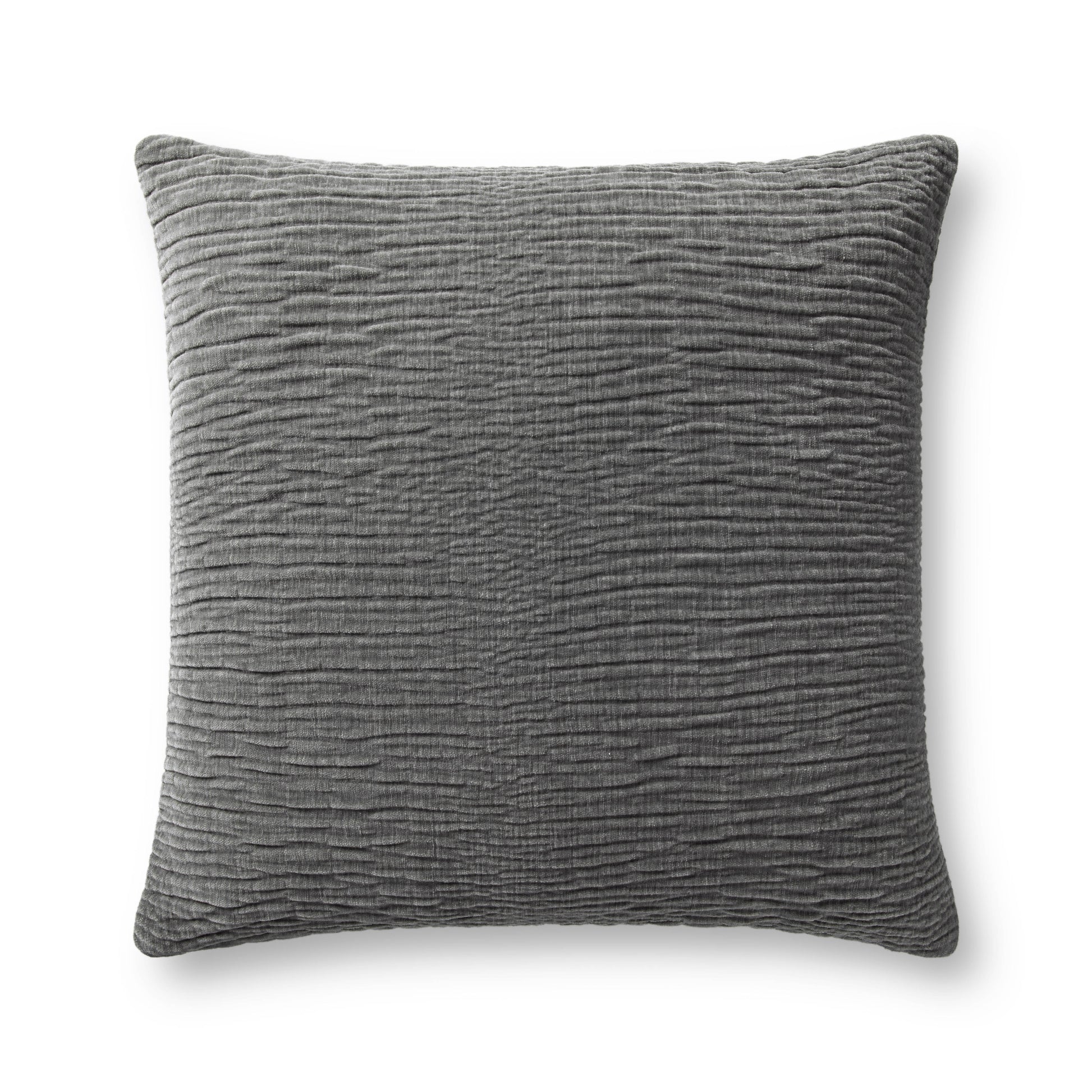 Photo of a pillow;  Grey 22'' x 22'' Cover w/Poly Pillow