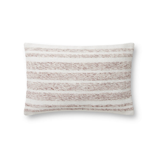 Photo of a pillow;  PLL0067 Blush / Natural 13" x 21" Cover w/Poly Pillow