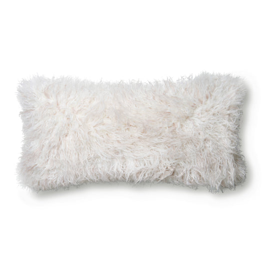 Photo of a pillow;  P0597 Ivory 12" x 27" Cover w/Poly Pillow