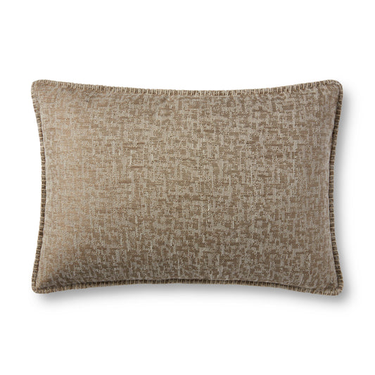 Photo of a pillow;  P0896 Beige 16" x 26" Cover w/Poly Pillow