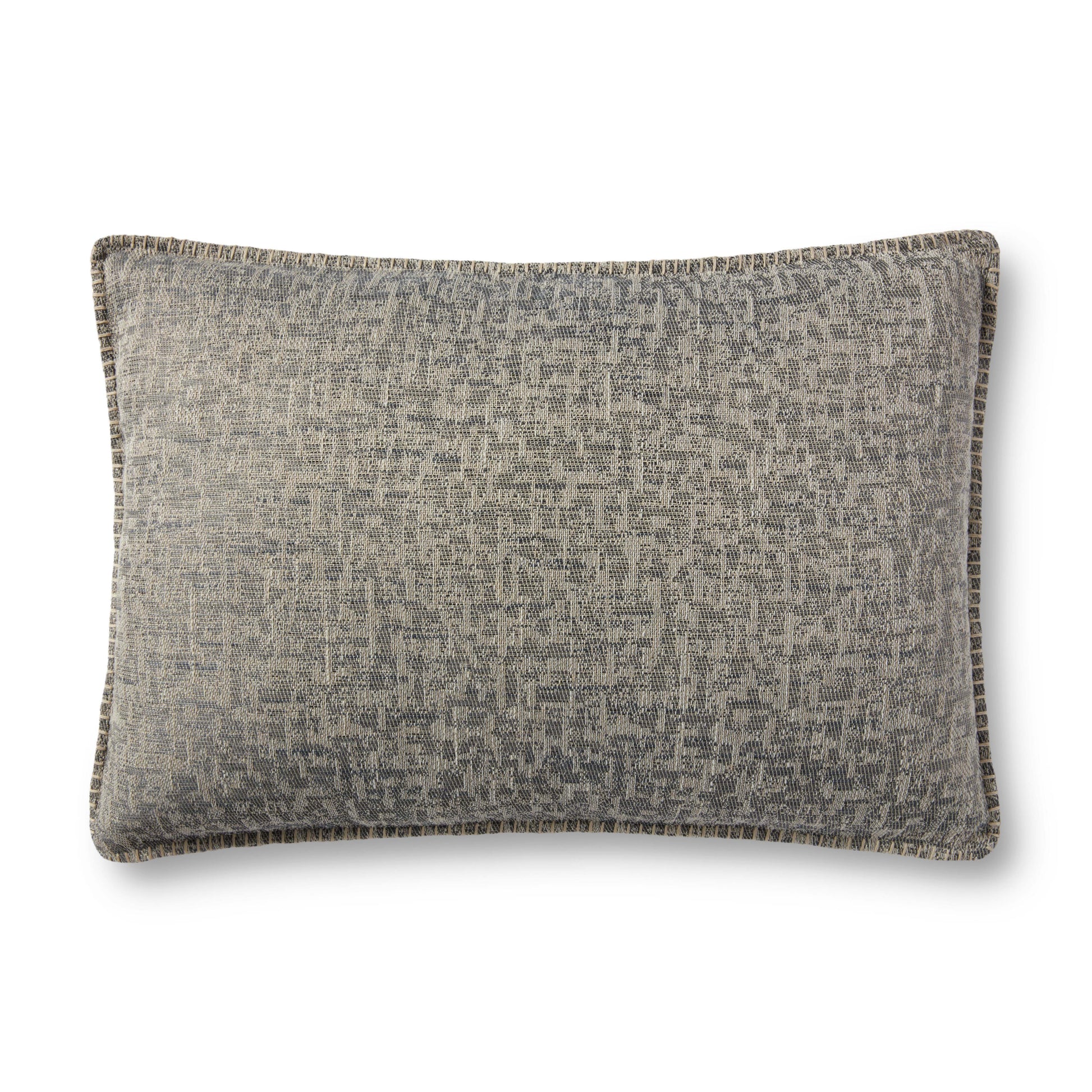 Photo of a pillow;  P0896 Grey 16" x 26" Cover w/Poly Pillow