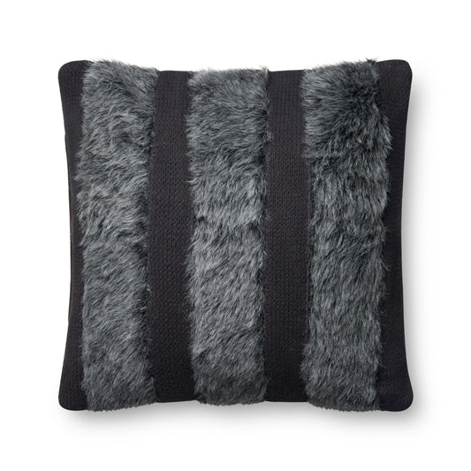 Photo of a pillow;  P0519 Grey 13" x 21" Cover w/Poly Pillow