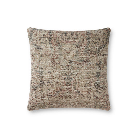 Photo of a pillow;  Beige / Multi 18'' x 18'' Cover w/Poly Pillow