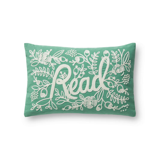 Photo of Loloi's Rifle Paper Co. x Loloi PRP0001 Sage 13" x 21" Cover Only Pillow