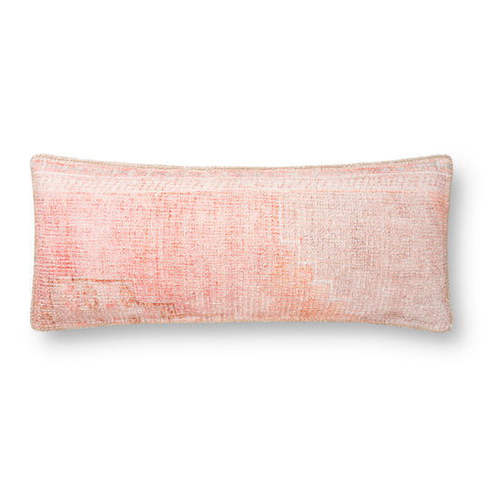 Photo of a pillow;  P0853 Coral 13" x 35" Cover w/Poly Pillow