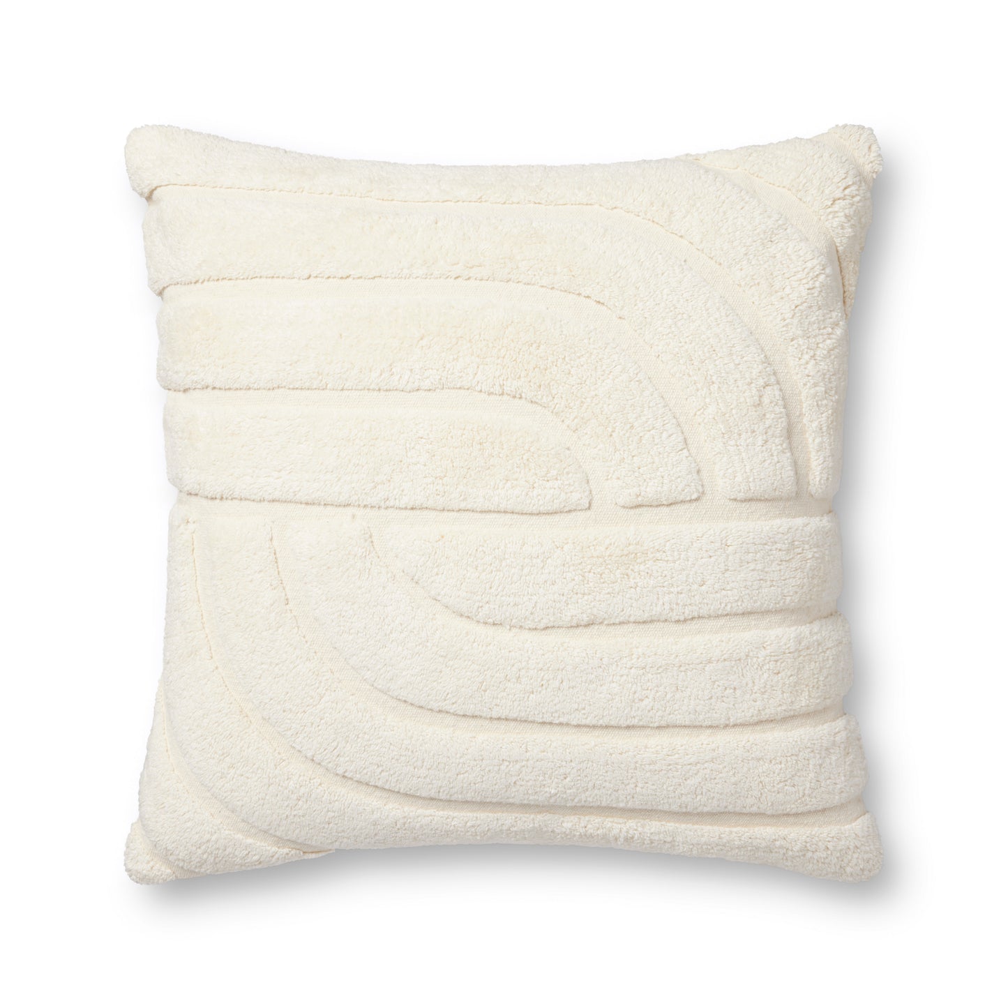 Photo of a pillow;  PLL0110 Ivory 22'' x 22'' Cover w/Poly Pillow