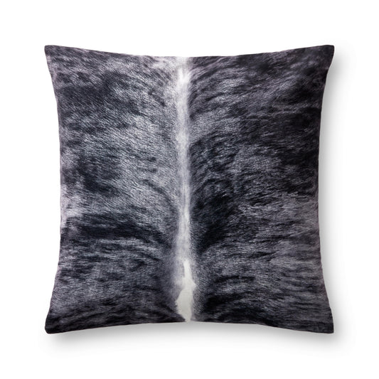 Photo of a pillow;  P0979 Charcoal 22" x 22" Cover w/Poly Pillow