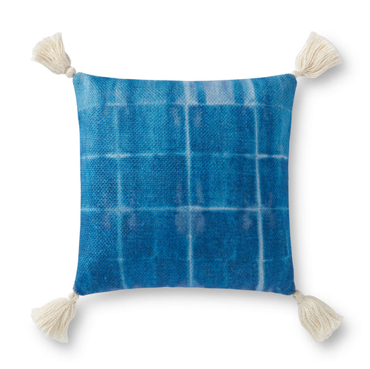 Photo of a pillow;  P0922 Blue 18" x 18" Cover w/Poly Pillow