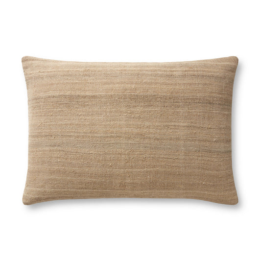 Photo of a pillow;  Natural 16'' x 26'' Cover w/Poly Pillow