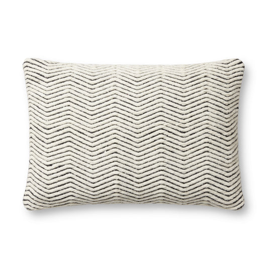 Photo of a pillow;  PLL0120 Ivory 16'' x 26'' Cover Only Pillow